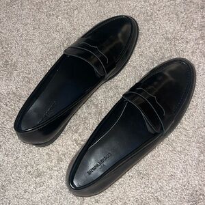 Banana republic black leather loafers